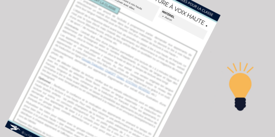 L’atelier de lecture à voix haute