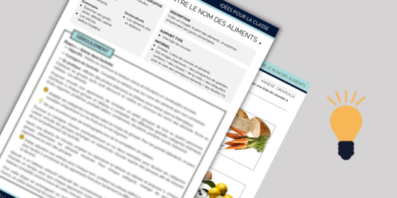 Connaître le nom des aliments